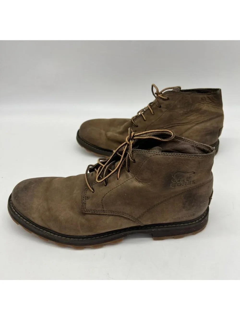 Sorel Mens Madson Chukka Leather Boots Size 10 Brown Lace Up Waterproof Casual